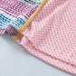 Multicolor Color Block Stripe Knit Patchwork A-line Dress