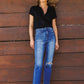 Super High Rise Straight Leg Jeans