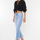 High Rise Crop Bootcut Denim Pants