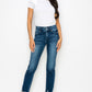 PLUS SIZE - HIGH RISE DOUBLE WAIST BAND JEANS