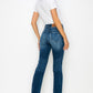 PLUS SIZE - HIGH RISE DOUBLE WAIST BAND JEANS