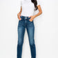 PLUS SIZE - HIGH RISE DOUBLE WAIST BAND JEANS