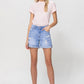 Distressed Boyfriend Shorts W/Cuffs