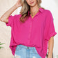 Rose Casual Dolman Oversize Button Shirt