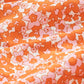 Orange Boho Floral Print Shirred Thin Straps Romper