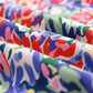 Multicolor Floral Print Boho Bubble Sleeve Blouse