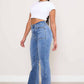 Square Pocket Bootcut Jeans