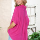 Rose Casual Dolman Oversize Button Shirt