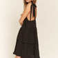 Square neck ruffle dress