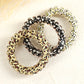 Black Leopard Telephone Spiral Coil Wire Hair Tie