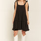 Square neck ruffle dress