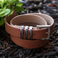 Brown PU Leather Metal Buckle Belt