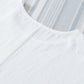 White Plain & Casual Shirred Cuffs Half Sleeve Top
