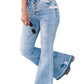 Blue Light Wash High Waisted Bell Bottom Jeans