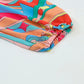 Multicolor Geometric Print Split Neck Ruffle Tiered Short Dress