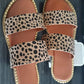 Leopard Strap Casual Flat Slides Shoes