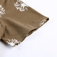 Brown Dandelion Print Casual Crew Neck T-shirt