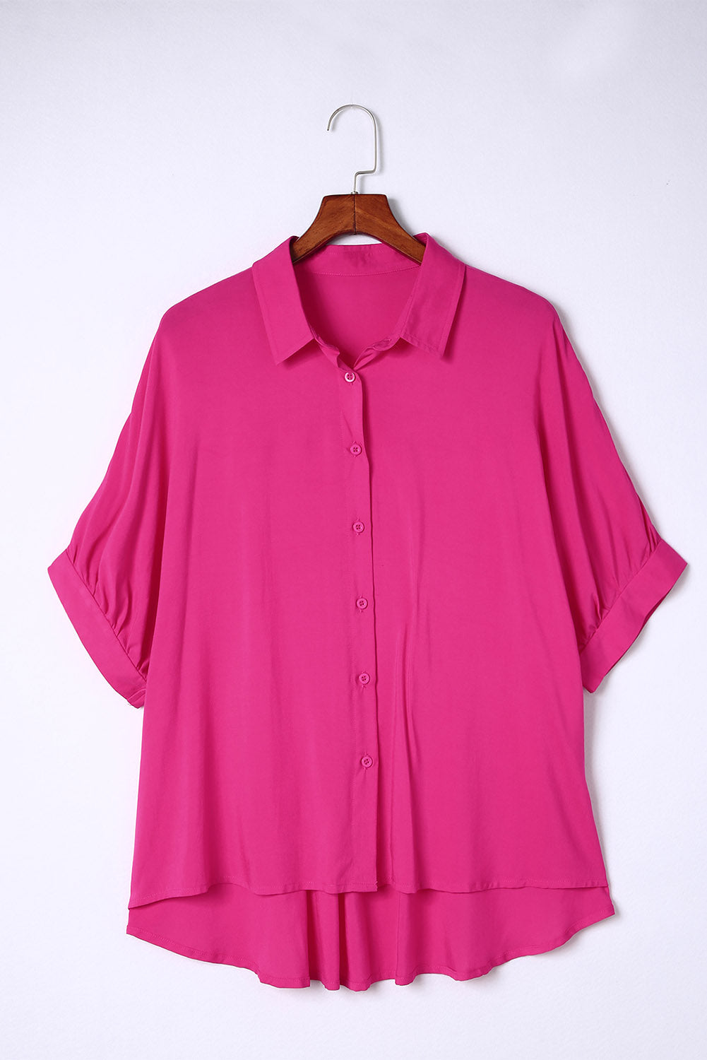 Rose Casual Dolman Oversize Button Shirt