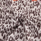 Leopard Mandala Print Patchwork Cut Out Flounce Sleeve Blouse
