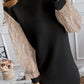 Black Sequin Splicing Sleeve Knit Mini Dress