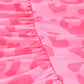 Pink Leopard Print Ruffled Sleeveless Tiered Boho Top