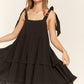 Square neck ruffle dress