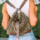 Brown Leopard Stud Western Shoulder Bag