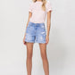 Distressed Boyfriend Shorts W/Cuffs