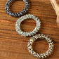 Black Leopard Telephone Spiral Coil Wire Hair Tie