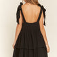 Square neck ruffle dress