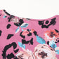 Multicolor Foral Print Short Sleeve A-line High Waist Dress