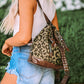 Brown Leopard Stud Western Shoulder Bag