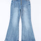 Blue Light Wash High Waisted Bell Bottom Jeans