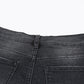 Black Frayed Distressed Denim Shorts