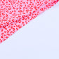 Pink Keyhole Short Sleeve Casual Leopard Print Dress