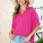 Rose Casual Dolman Oversize Button Shirt