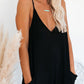 Black Textured Sleeveless V-Neck Pocketed Casual Jumpsuit