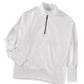 White Oversized Quarter-Zip Pullover Sweatshirt