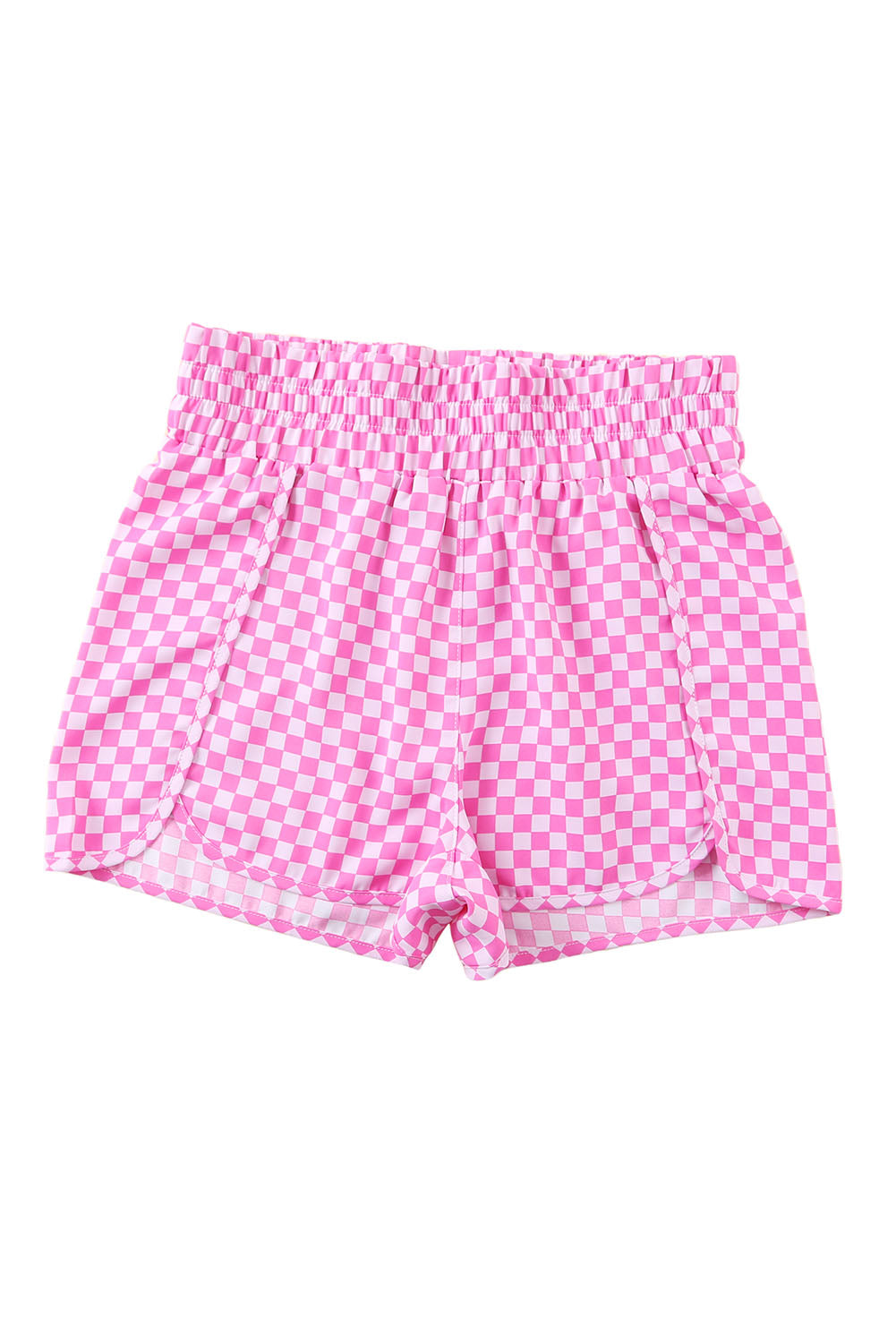 Multicolor Geometric Elastic High Waisted Shorts for Women