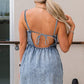 Summer Cami Backless Mini Denim Dress for Women