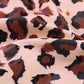 Leopard Colorblock Deep V Neck Halter One Piece Swimsuit