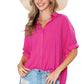 Rose Casual Dolman Oversize Button Shirt