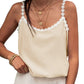 Apricot Solid Daisy Flower Straps Cami Top