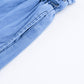 Sky Blue High Waist Pocketed Wide Leg Tencel Jeans