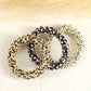 Black Leopard Telephone Spiral Coil Wire Hair Tie