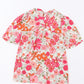 Multicolor Floral Print Tie Back Boho Short Sleeve Blouse