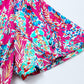 Rose Boho Abstract Print Wrap V Neck Short Sleeve Maxi Dress