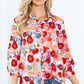 Multicolor Floral Print Long Sleeve Button-Down Shirt